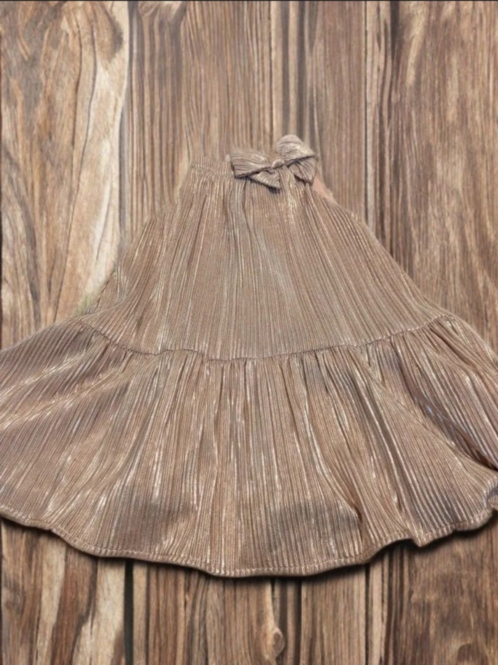 Janie & Jack  rose gold metallic dress size 6/12 months